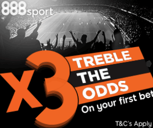 888Sport Treble the Odds